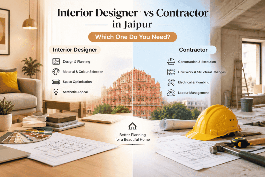 Interior Designer vs Contractor : Whom Should You Hire