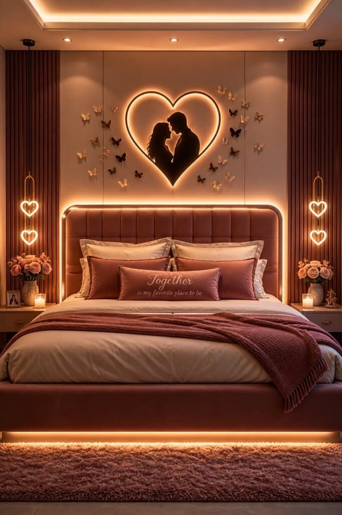 Romantic Wall Paper Design idea for Bedroom
