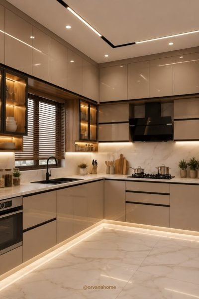 L - Shaped Modular Kitchen in Jaipur