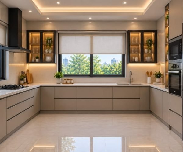 U-Shaped Modular Kitchen