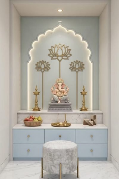 Temple Interior by best House Interior Designer in Jaipur