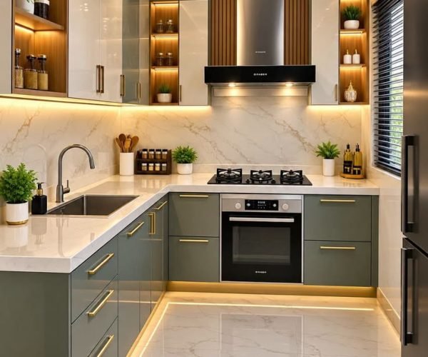 L-Shaped Modular Kitchen
